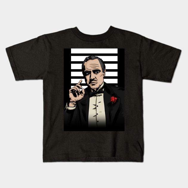 The Godfather Kids T-Shirt by Black Snow Comics